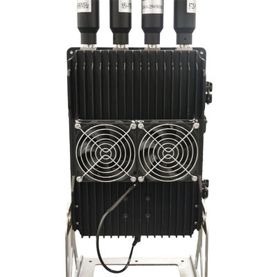 Купить Система подавления сигнала 4 полосы 450-1500 МГц 50 Вт/полоса для защиты дронов Производство в сети