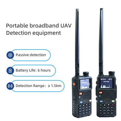 Купить 2-километровый портативный детектор дронов, 300M~6 ГГц, полночастотная сигнализация, 1.5G 2.4G 5.2G 5.8G, система обнаружения БПЛА FPV Dji Dron Производство в сети