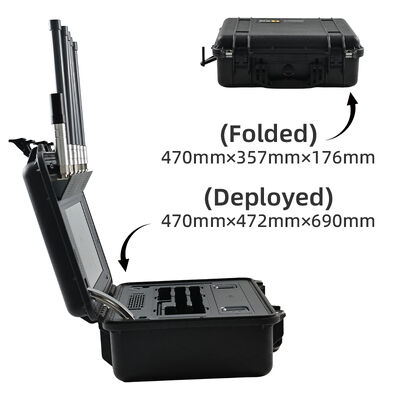Купить Многодиапазонное устройство противодействия БПЛА с быстрой разверткой, поддерживающее библиотеки дронов DJI и AUTEL с удаленной идентификацией для правоохранительных органов и служб внутренней безопасности Производство в сети