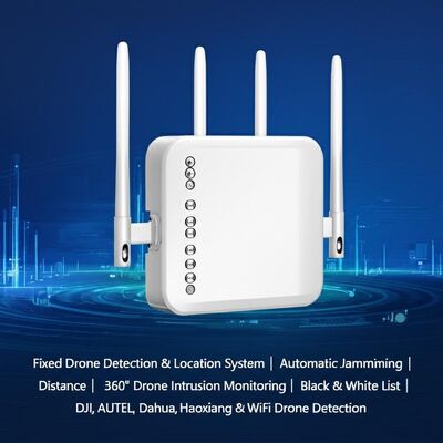 Fixed Drone Detection System with 10km Detection Distance and 360° Drone Intrusion Monitoring Including Black & White List
